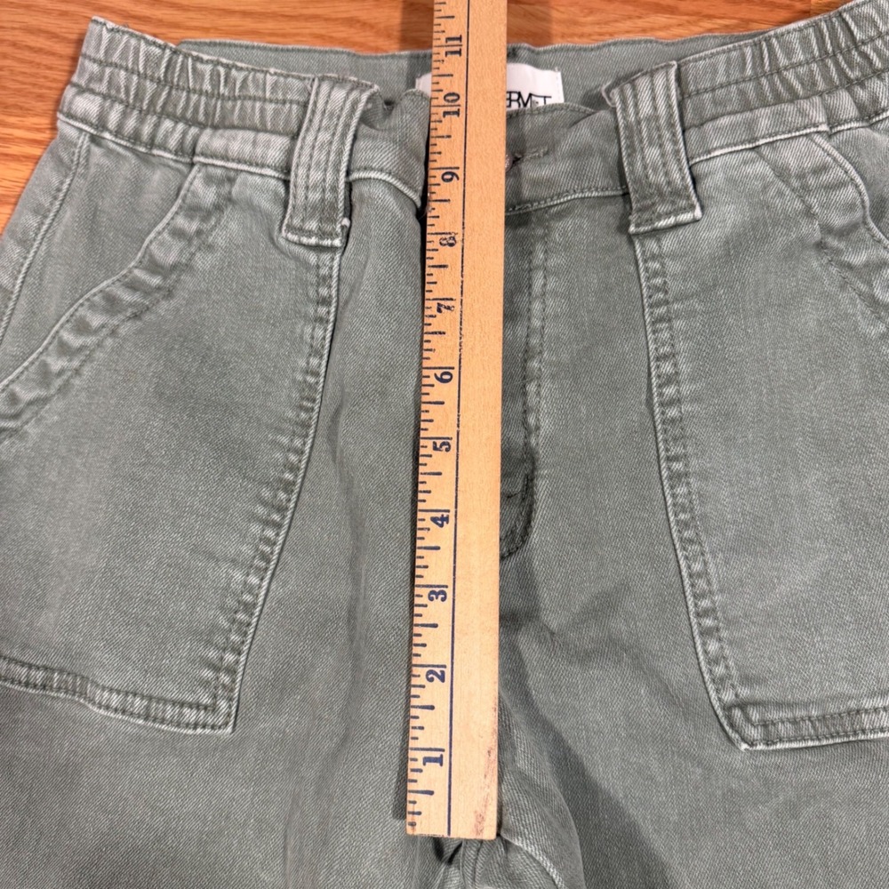 Vervet Los Angeles Olive Green Cargo Pants Straight Leg Utility Jeans Womens 27 - Picture 8 of 10